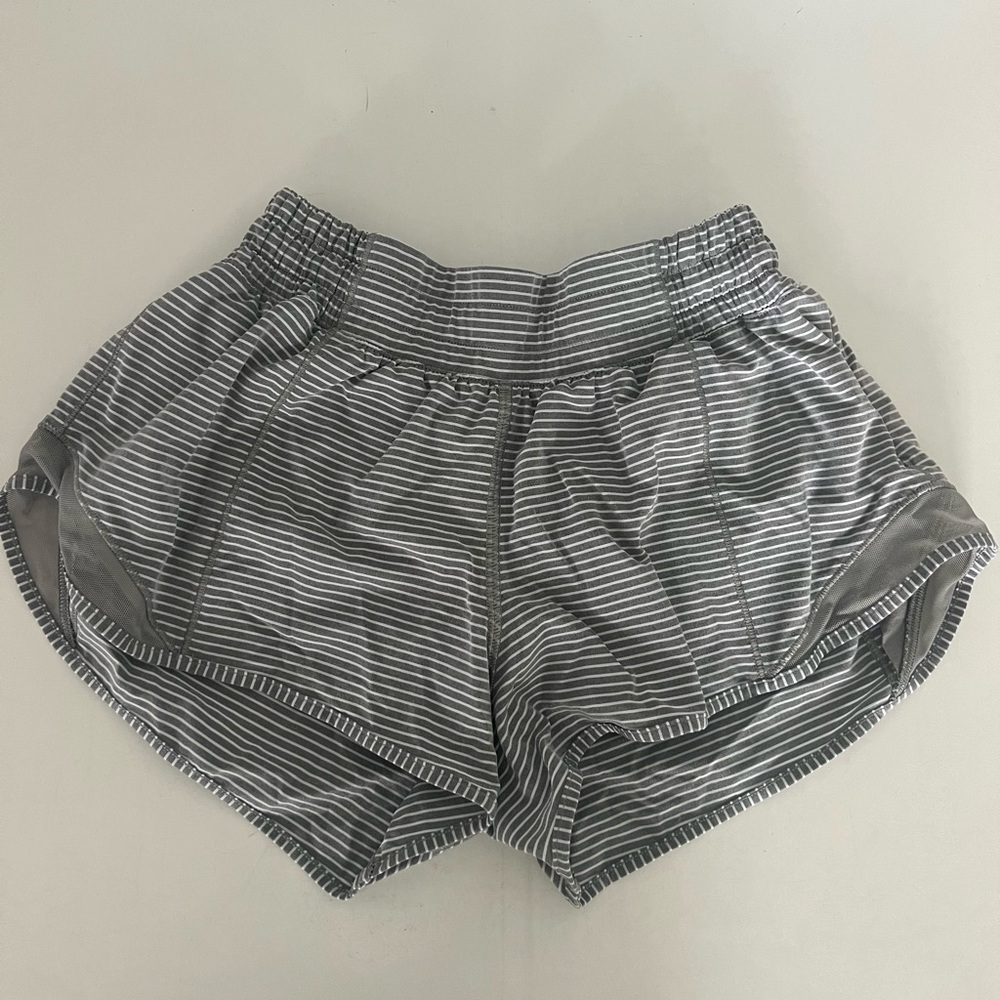 Striped Lululemon Hotty Hot 2.5” Shorts